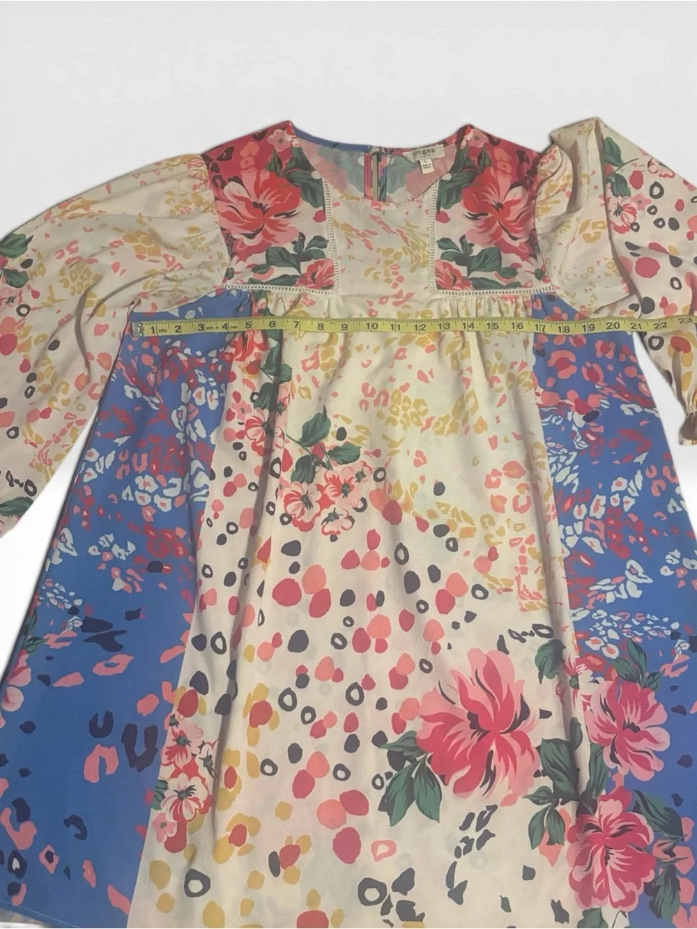 Umgee Multicolor Floral Patchwork Boho Dress - Picture 2 of 3